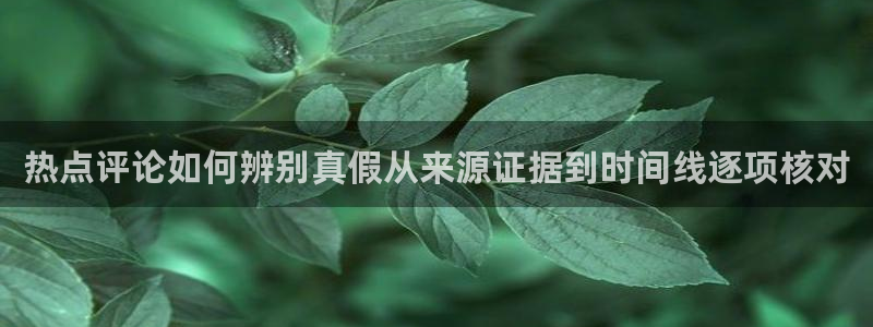 黑料爆料网络热点网：热点评论如何辨别真假从来源证据到时间线逐项核对