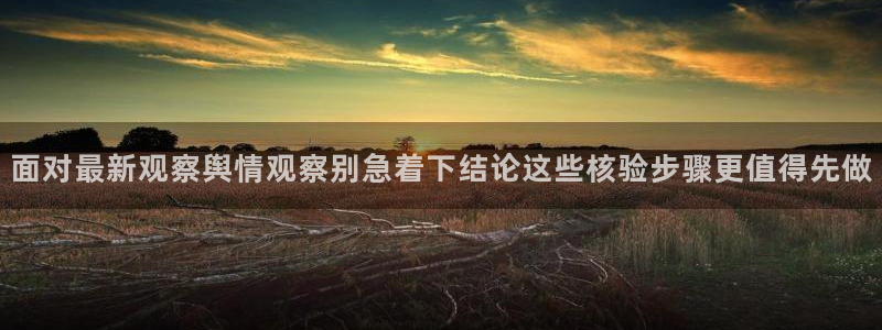黑料爆料网址大全:面对最新观察舆情观察别急着下结论这些核验步骤更值得先做
